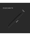 Kabelband 10 cm, 100 st - Bredd 2,5 mm svart