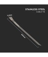 Rostfri Kabelband, 100 st påse - Bredd 4,6mm, 30 cm
