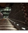 3W Trappbelysning - LED, 3000K, Svart hus, Rektangel.