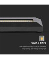 3W LED trappbelysning - IP65, svart, rektangulär, utomhus, 230 x 80 x 28 mm