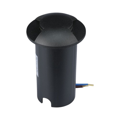 1W LED-markspot - Ljus 3000K, Svart