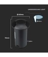 1W LED-markspot - Ljus 3000K, Svart