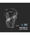 1W LED Markspotlight - Ljus 3000K, Svart.