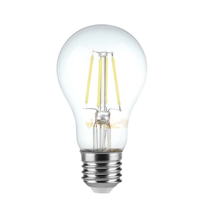 A60 Koltrådsglödlampa 6W E27 - Klart Hölje, 4000K