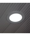 12W Ø17cm LED infällt panel - 6400K, Hål: Ø15,5 cm, Mått: Ø17 cm, vit kant, flicker free