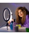 10W LED-RINGLJUS - 10 tum, med bordsstativ, 3200K-5500K