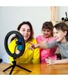 10W LED-RINGLJUS - 10 tum, med bordsstativ, 3200K-5500K