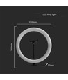 10W LED-RINGLJUS - 10 tum, med bordsstativ, 3200K-5500K