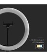 10W LED-RINGLJUS - 10 tum, med bordsstativ, 3200K-5500K