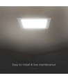 24W 29,5x29,5cm LED infällt panel, kvadratisk - 4000K, Hål: 28x28 cm, Mått: 29,5x29,5 cm