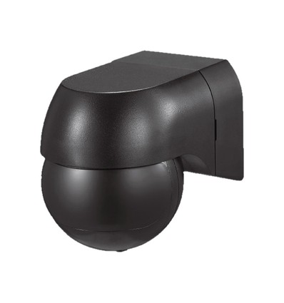 PIR Væg Sensor - Helsvart IP44 (Max: 400W LED).
