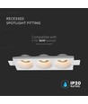 3xGU10 Lampa Rund Vit