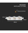 3xGU10 lampa rund vit