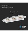 3xGU10 lampa rund vit