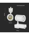 35W LED skenspot - 4000K, vit hus.