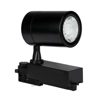 35W 3-fas skenspot - 3000lm, 24 grader, svart, 3000K, IP20, 4-ledare tracklight
