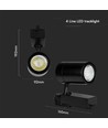 LED skenspotlight 35W 3000K, svart hölje.