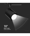 LED skenspotlight 35W 3000K, svart hölje.