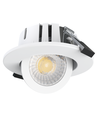 7W RA96 CCT + DimToWarm infälld spotlight dimbar - Roterbar, Hål: Ø6,8 cm, Mått: Ø9,3 cm, Vit kant
