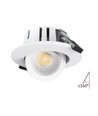 7W Ø8,3cm DimToWarm+CCT infälld spotlight dimbar RA96 - Roterbar, Hål: Ø6,8 cm, Mått: Ø9,3 cm, Vit kant