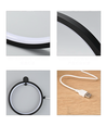 Slim Cirkel RGBIC lampa - Vit, Ø30cm, Bluetooth, 5V USB