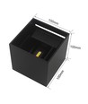 6W CUBIC RGB+CCT vägglampa - IP65, Tuya Smart, svart, fyrkantig, upp/ned, justerbar, inomhus / utomhus, inkl. ljuskälla