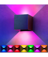 LEDlife RGB+CCT CUBIC 6W vägglampa - Tuya Smart, svart, fyrkantig, upp/ner, justerbar, inne / ute, IP65, inkl. ljuskälla