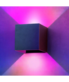 LEDlife RGB+CCT CUBIC 6W vägglampa - Tuya Smart, svart, fyrkantig, upp/ner, justerbar, inne / ute, IP65, inkl. ljuskälla