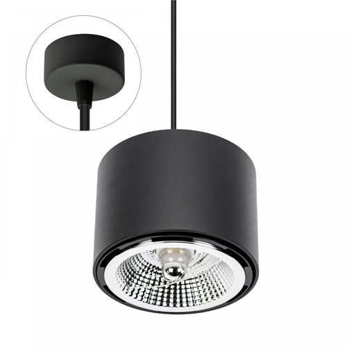 Chloe AR111 pendel GU10 - 250V, IP20, 120x85mm, svart, rund, fast, rund bas, 1,5m kabel, utan ljuskälla