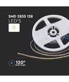5m 10W/m LED strip - 24V, 128 LED per meter, 4000K, IP20, SMD2835