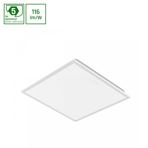 Spectrum 60x60 bakgrundsbelyst LED-panel - 40W, IP40, vit kant