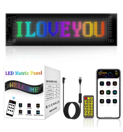 2x Pixelmatrispanel 16x32 - Bluetooth, 5V USB