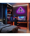 Gamer neonskylt med LED-ljus - Stor modell 39x33 cm, perfekt för gamingrum