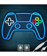Controller neonskylt gamepad, LED-ljus - Stor modell 39x27 cm, perfekt för gamingrum