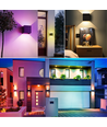 LEDlife RGB+CCT CUBIC 6W vägglampa - Zigbee, svart, fyrkantig, upp/ner, justerbar, inomhus/utomhus, IP65, inkl. ljuskälla