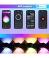 6W CUBIC RGB+CCT vägglampa - IP65, Tuya Smart, svart, fyrkantig, upp/ned, justerbar, inomhus / utomhus, inkl. ljuskälla