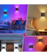 LEDlife RGB+CCT CUBIC 6W vägglampa - Tuya Smart, svart, fyrkantig, upp/ner, justerbar, inne / ute, IP65, inkl. ljuskälla
