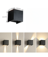 LEDlife RGB+CCT CUBIC 6W vägglampa - Tuya Smart, svart, fyrkantig, upp/ner, justerbar, inne / ute, IP65, inkl. ljuskälla