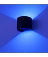 6W Vägglampa, Hue-kompatibel - IP65, Rund, RGB+CCT, Zigbee, svart, upp/ner, justerbar, inne/ute, inkl. ljuskälla