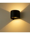 6W Vägglampa, Hue-kompatibel - IP65, Rund, RGB+CCT, Zigbee, svart, upp/ner, justerbar, inne/ute, inkl. ljuskälla
