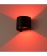 6W Vägglampa, Hue-kompatibel - IP65, Rund, RGB+CCT, Zigbee, svart, upp/ner, justerbar, inne/ute, inkl. ljuskälla