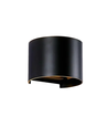 6W Vägglampa, Hue-kompatibel - IP65, Rund, RGB+CCT, Zigbee, svart, upp/ner, justerbar, inne/ute, inkl. ljuskälla
