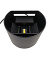 6W Vägglampa, Hue-kompatibel - IP65, Rund, RGB+CCT, Zigbee, svart, upp/ner, justerbar, inne/ute, inkl. ljuskälla