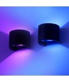 LEDlife RGB+CCT 6W vägglampa - Zigbee, svart, rund, upp/ner, justerbar, inomhus/utomhus, IP65, inkl. ljuskälla