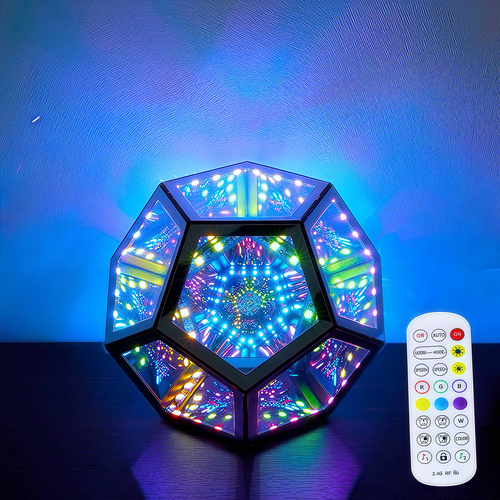 Infinity mirror light - RGBW, 9W, USB-anslutning, inkl. fjärrkontroll