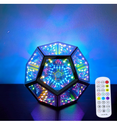 Infinity mirror light - RGBW, 9W, USB, fjärrkontroll