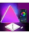 10 st. Hexagon Tri Panels - Vägglampa, RGBIC, fjärrkontroll, appstyrning