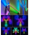 Hexa-Light RGBIC Svart komplett set - 9 ljusskenor, väggmonterad, Bluetooth-app, USB