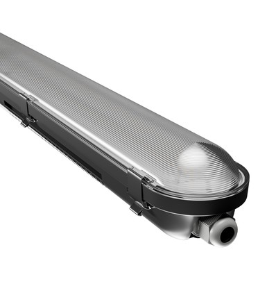 LIMEA Gigant Pro 40W/33W/26W/20W - Vattentät 1200mm, Neutralvit, 230V, 120°, IP66, IK10, 1200x80x68mm, Svart.
