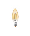 C35 LED-lampa 6W E14 - glödtrådsdesign, bärnstensfärgad, extra varmvit, 230V, 680lm, förbrukning 6W
